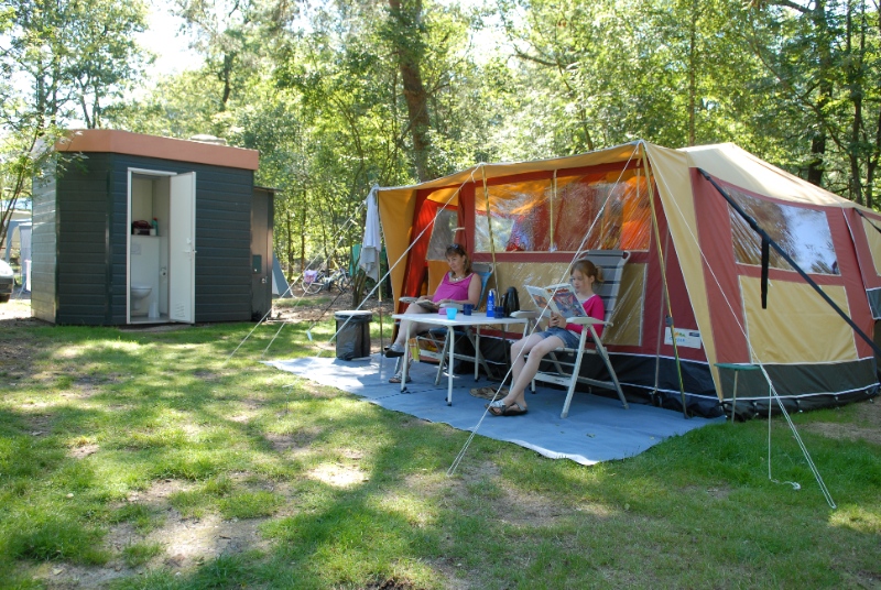 Camping met privé sanitair